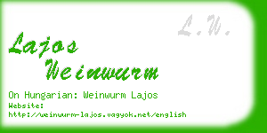 lajos weinwurm business card